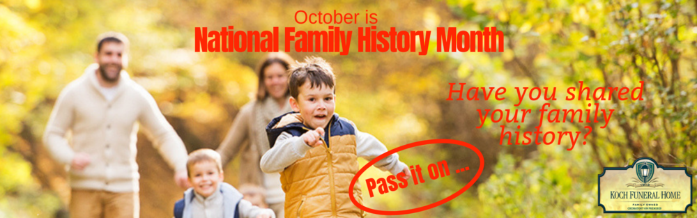 2018 - Website Banner - October is Family History Month